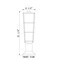 Z-Lite Helix 1 Light Outdoor Pier Mounted Fixture, Black And Clear Seedy 591PHB-553PM-BK - alternate 8
